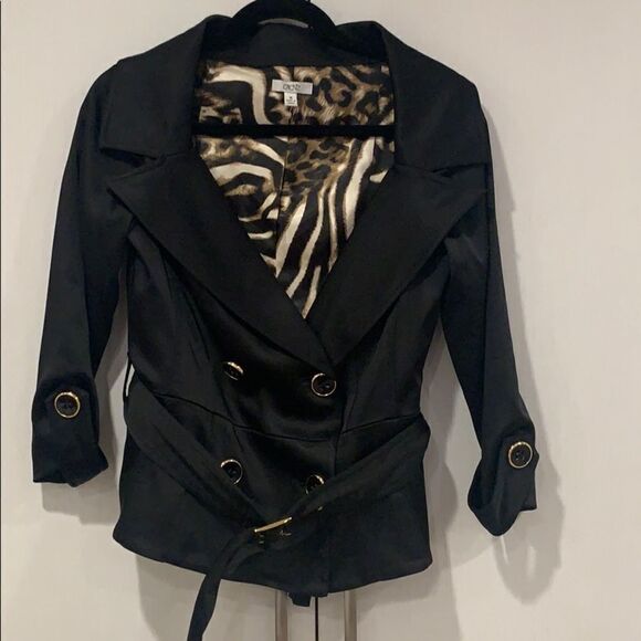 satin with gold button jacket - Picture 1 of 8